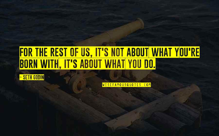 Born You Quotes By Seth Godin: For the rest of us, it's not about
