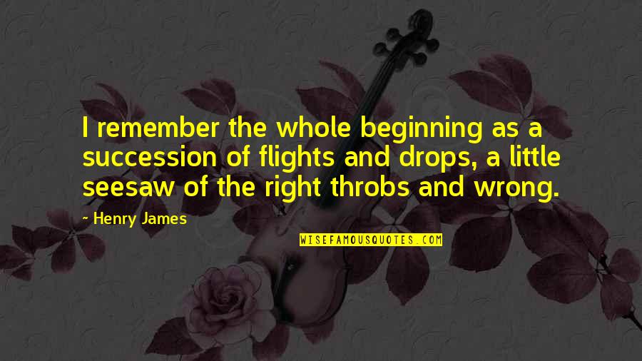 Borokha Quotes By Henry James: I remember the whole beginning as a succession