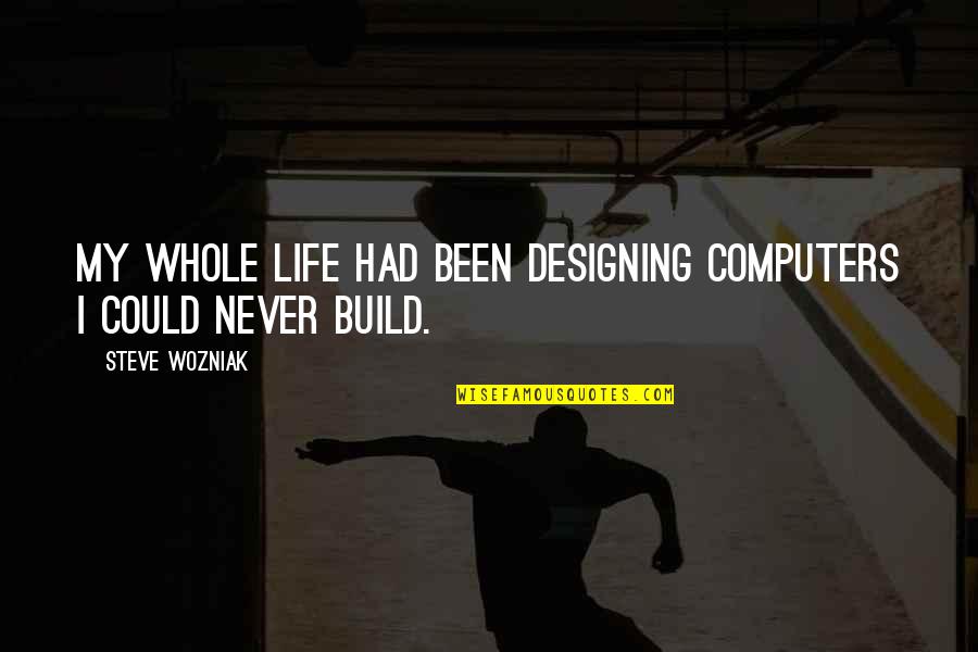 Boromir Meme Quotes By Steve Wozniak: My whole life had been designing computers I Boromir Meme Quotes By Steve Wozniak: My whole life had been designing computers I