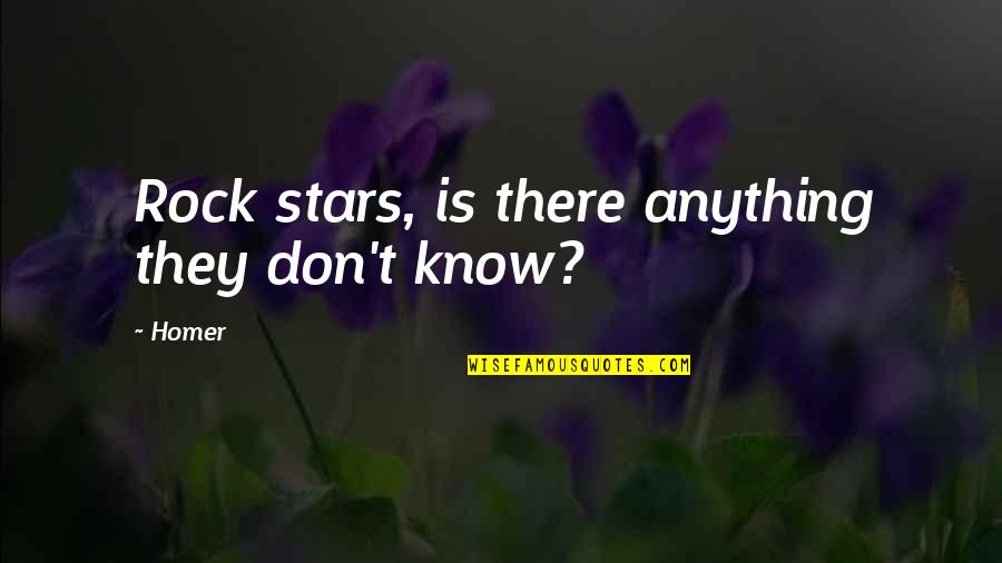 Bortolami Gallery Quotes By Homer: Rock stars, is there anything they don't know?