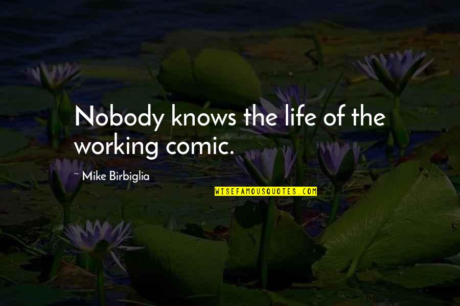 Boshears Center Quotes By Mike Birbiglia: Nobody knows the life of the working comic.