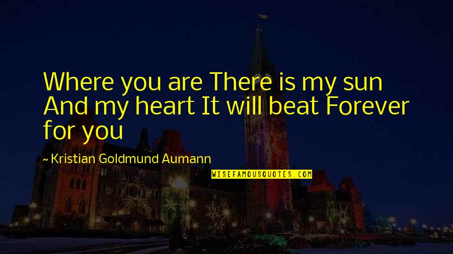 Bosschaert The Elder Quotes By Kristian Goldmund Aumann: Where you are There is my sun And