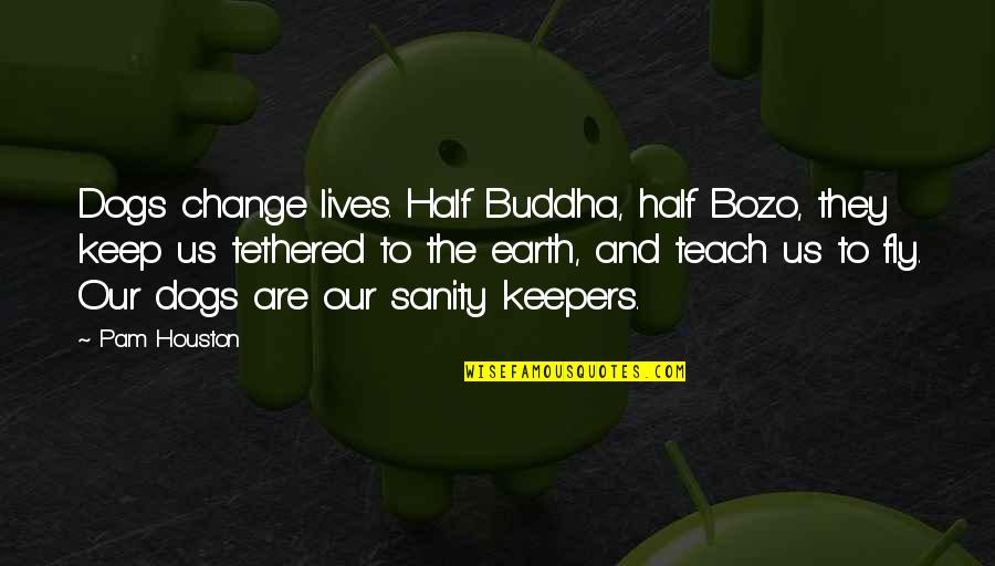 Bostitch Framing Quotes By Pam Houston: Dogs change lives. Half Buddha, half Bozo, they Bostitch Framing Quotes By Pam Houston: Dogs change lives. Half Buddha, half Bozo, they