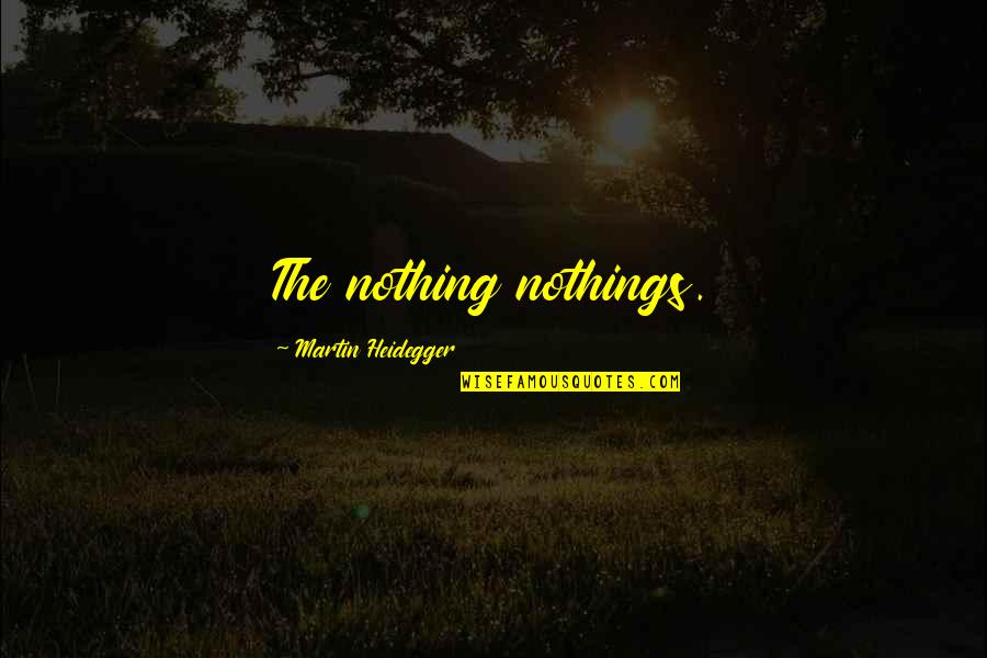 Botes Quotes By Martin Heidegger: The nothing nothings.