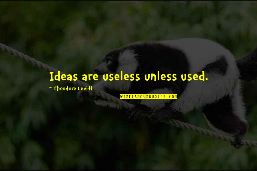 Botezatu Alexandru Quotes By Theodore Levitt: Ideas are useless unless used.