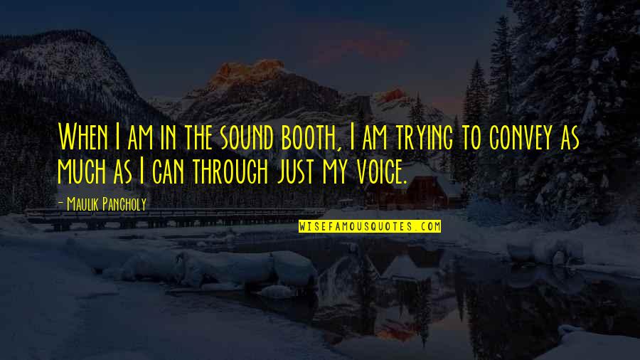 Bottenfield School Quotes By Maulik Pancholy: When I am in the sound booth, I Bottenfield School Quotes By Maulik Pancholy: When I am in the sound booth, I