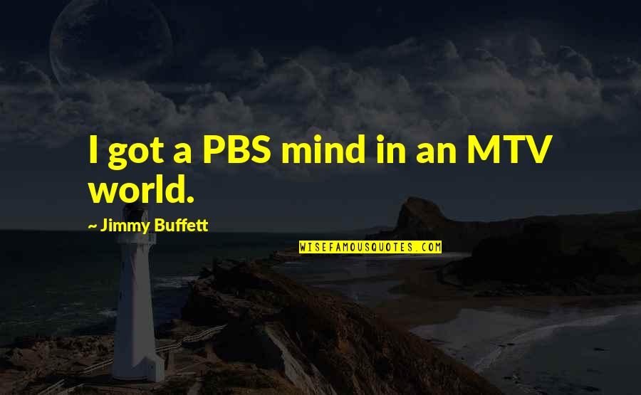 Bottle Fed Quotes By Jimmy Buffett: I got a PBS mind in an MTV