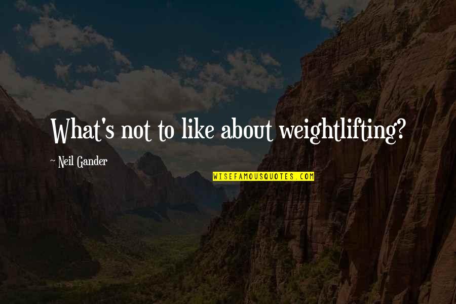 Bottlers Quotes By Neil Gander: What's not to like about weightlifting?