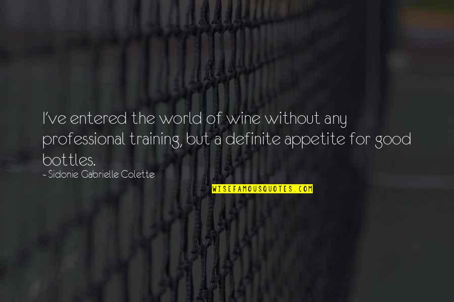 Bottles Quotes By Sidonie Gabrielle Colette: I've entered the world of wine without any