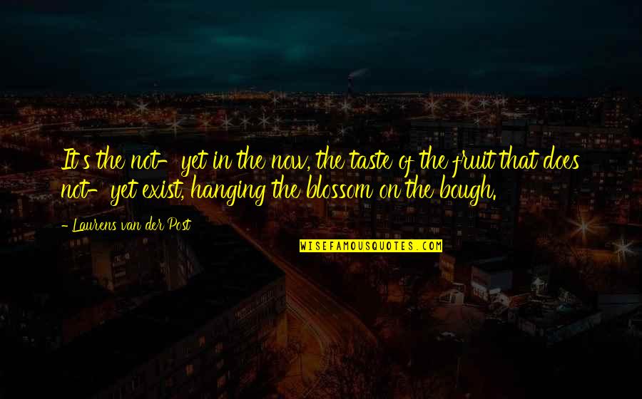 Bough Quotes By Laurens Van Der Post: It's the not-yet in the now, the taste