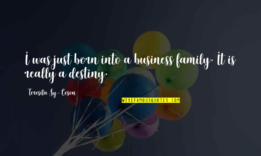 Bougon Automotive Quotes By Teresita Sy-Coson: I was just born into a business family. Bougon Automotive Quotes By Teresita Sy-Coson: I was just born into a business family.