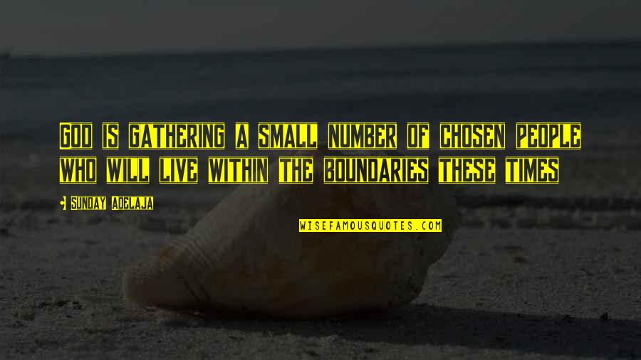 Boundaries In Life Quotes By Sunday Adelaja: God is gathering a small number of chosen