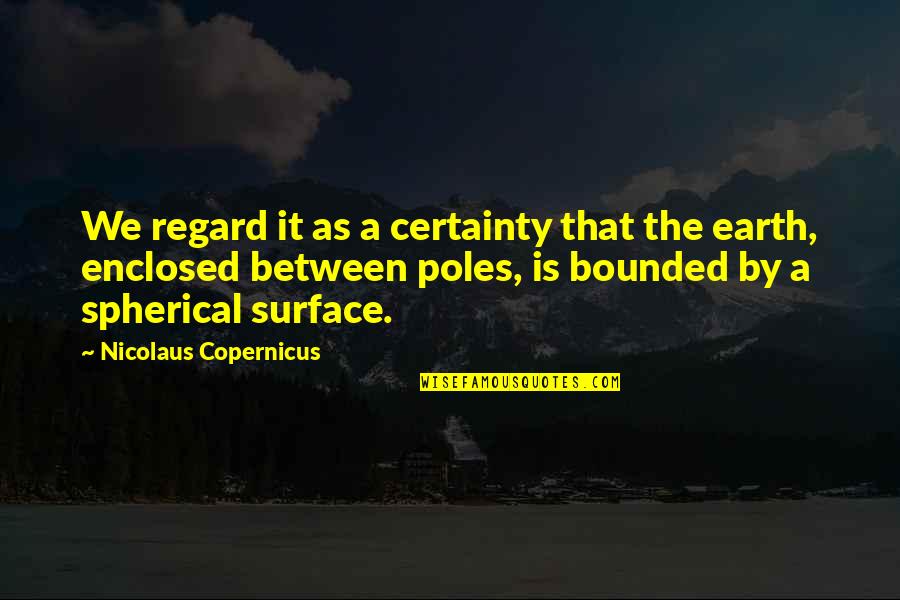 Bounded Quotes By Nicolaus Copernicus: We regard it as a certainty that the