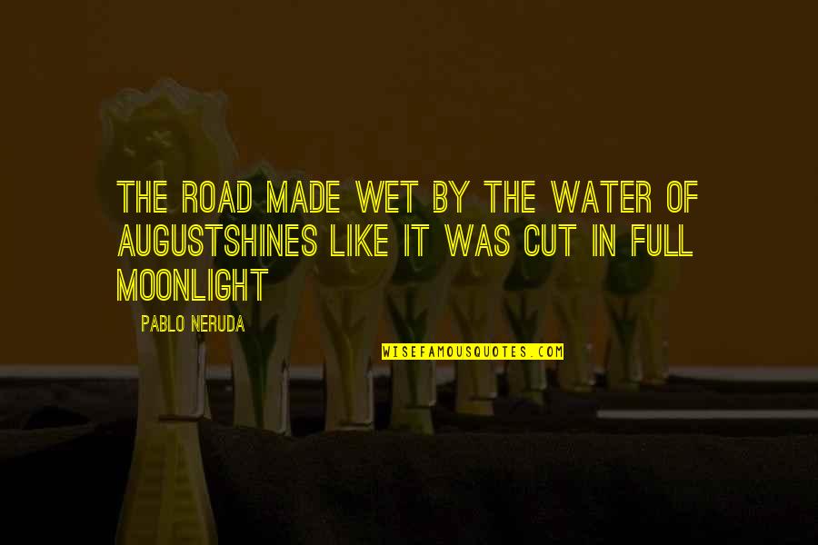 Bountiful Nature Quotes By Pablo Neruda: The road made wet by the water of Bountiful Nature Quotes By Pablo Neruda: The road made wet by the water of