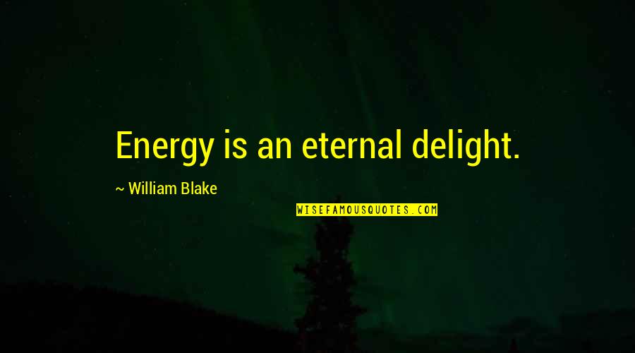 Bourbeau Et Fils Quotes By William Blake: Energy is an eternal delight.