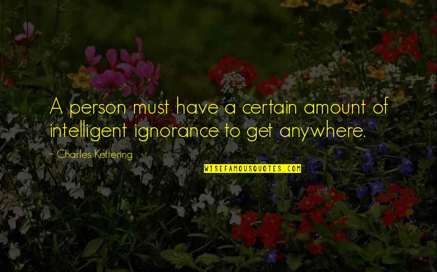 Bourdieu Distinction Quotes By Charles Kettering: A person must have a certain amount of Bourdieu Distinction Quotes By Charles Kettering: A person must have a certain amount of