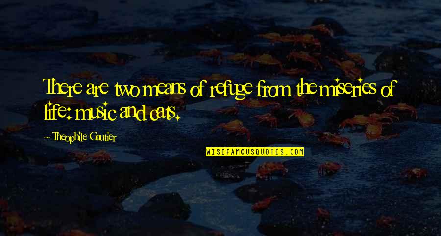 Bournazos Matarangas Quotes By Theophile Gautier: There are two means of refuge from the Bournazos Matarangas Quotes By Theophile Gautier: There are two means of refuge from the
