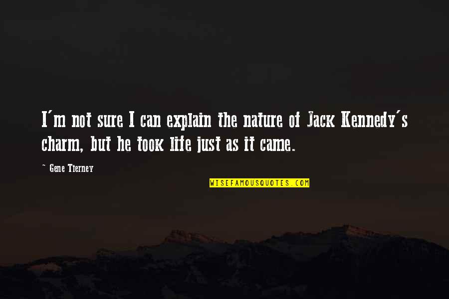 Bousselham Haddouchi Quotes By Gene Tierney: I'm not sure I can explain the nature