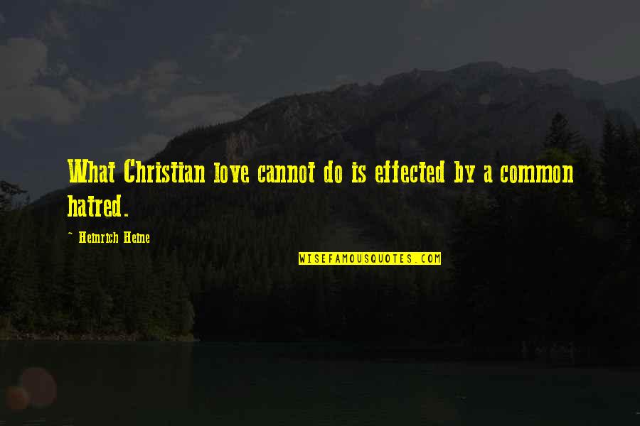 Boutiques Quotes By Heinrich Heine: What Christian love cannot do is effected by