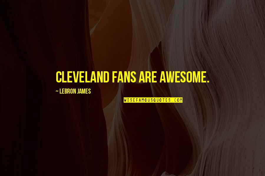 Bow Wow Motivational Quotes By LeBron James: Cleveland fans are awesome.