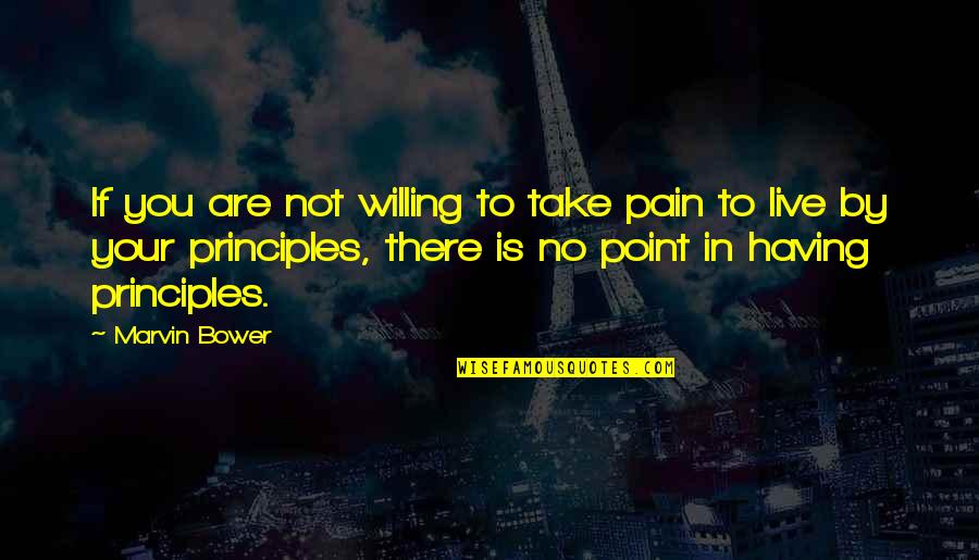 Bower Quotes By Marvin Bower: If you are not willing to take pain Bower Quotes By Marvin Bower: If you are not willing to take pain