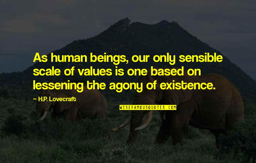 Boxing Day Fun Quotes By H.P. Lovecraft: As human beings, our only sensible scale of