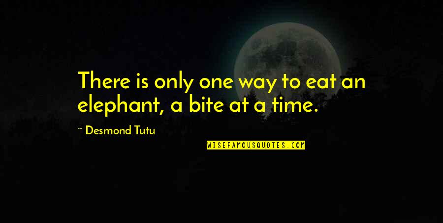Boxing Movie Quotes By Desmond Tutu: There is only one way to eat an
