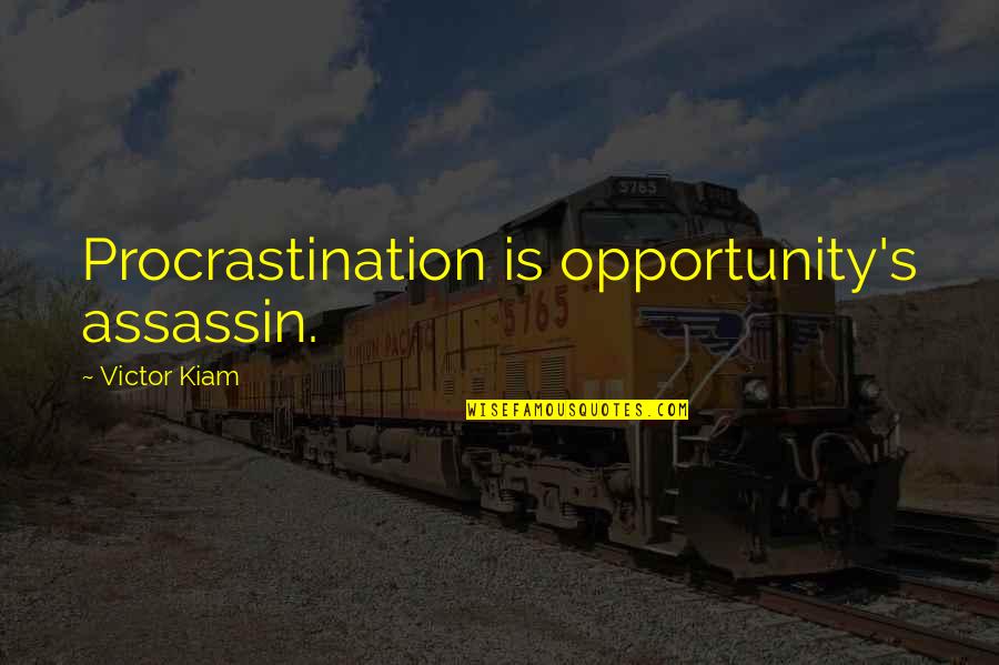 Boxter Plaid Quotes By Victor Kiam: Procrastination is opportunity's assassin. Boxter Plaid Quotes By Victor Kiam: Procrastination is opportunity's assassin.