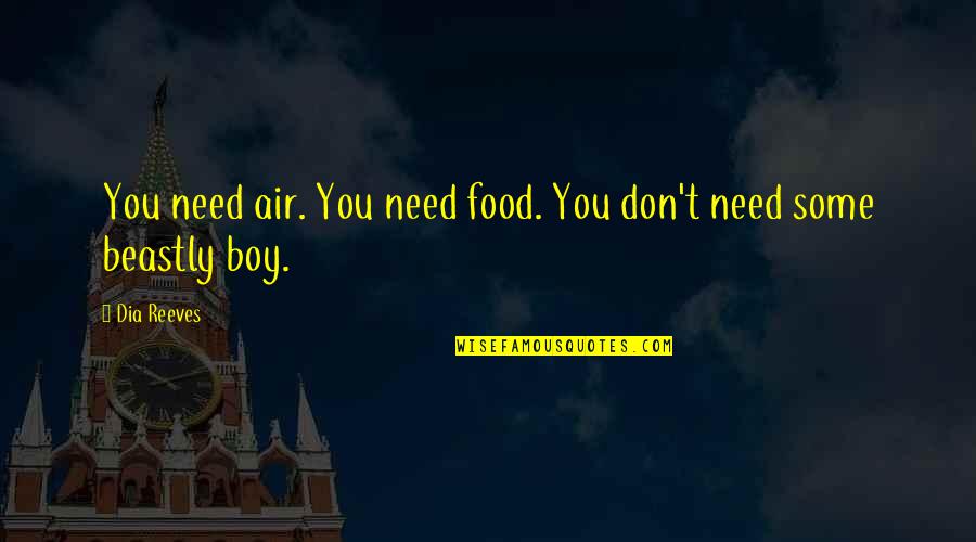 Boy I Don't Need You Quotes By Dia Reeves: You need air. You need food. You don't