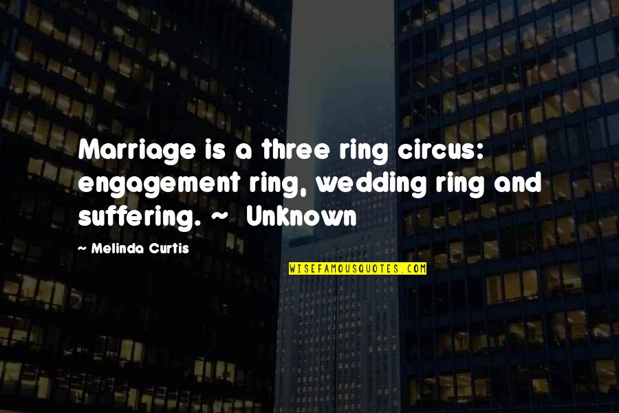 Boy I Don't Need You Quotes By Melinda Curtis: Marriage is a three ring circus: engagement ring,