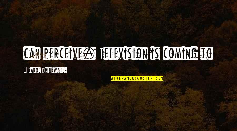 Boy Pic Quotes By Carol Drinkwater: can perceive. Television is coming to