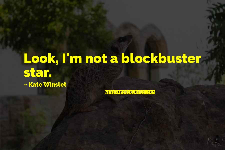 Boy Willie Quotes By Kate Winslet: Look, I'm not a blockbuster star.