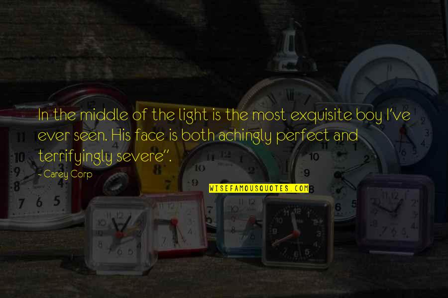 Boy You Are Perfect Quotes By Carey Corp: In the middle of the light is the