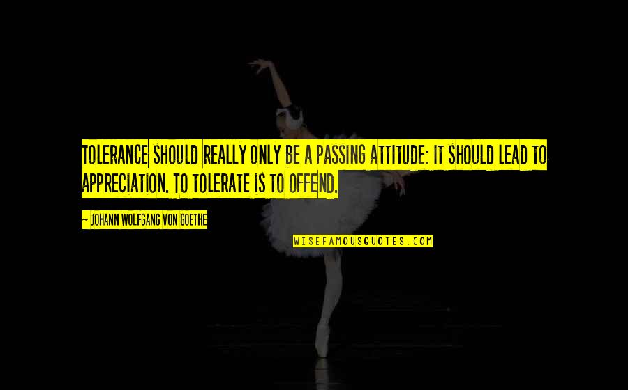 Boychick Yiddish Quotes By Johann Wolfgang Von Goethe: Tolerance should really only be a passing attitude: Boychick Yiddish Quotes By Johann Wolfgang Von Goethe: Tolerance should really only be a passing attitude: