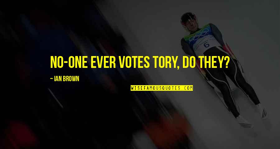Boyfriend Mad At Me Quotes By Ian Brown: No-one ever votes Tory, do they?