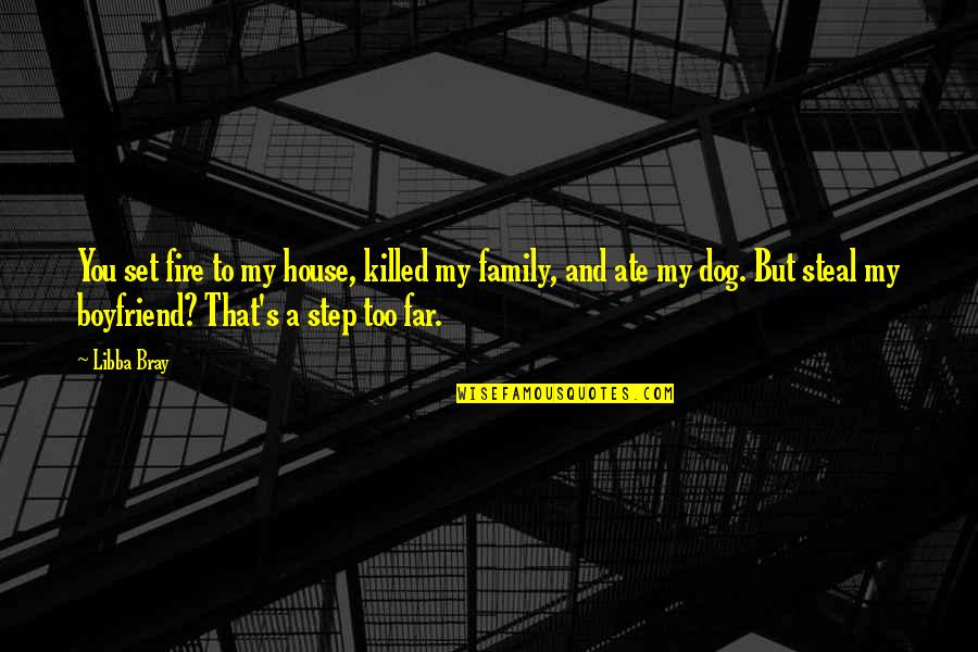 Boyfriend Vs Family Quotes By Libba Bray: You set fire to my house, killed my
