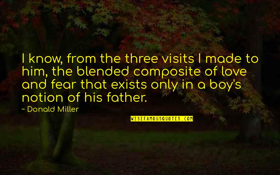 Boyhood's Quotes By Donald Miller: I know, from the three visits I made