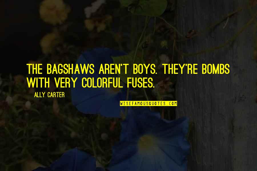 Boys're Quotes By Ally Carter: The Bagshaws aren't boys. They're bombs with very