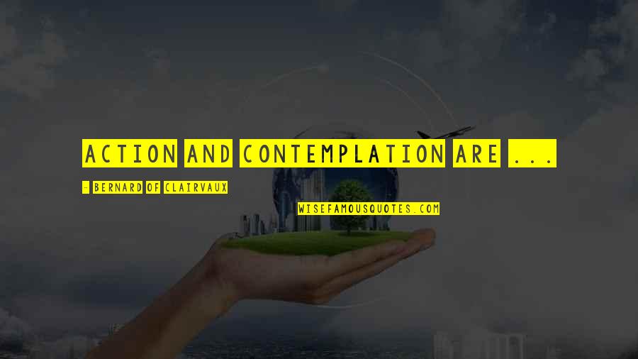Boyutlar Bulmaca Quotes By Bernard Of Clairvaux: Action and contemplation are ...