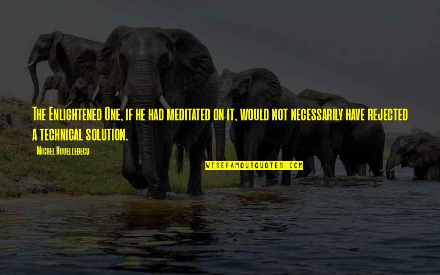 Bozovic Sns Quotes By Michel Houellebecq: The Enlightened One, if he had meditated on Bozovic Sns Quotes By Michel Houellebecq: The Enlightened One, if he had meditated on