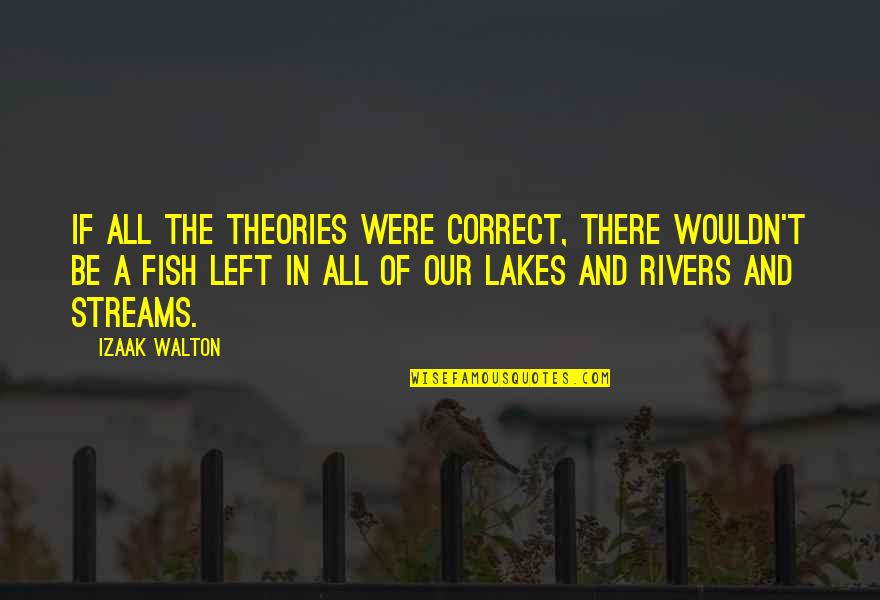 Brackish Waters Quotes By Izaak Walton: If all the theories were correct, there wouldn't