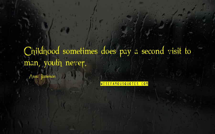 Brad Childress Quotes By Anna Jameson: Childhood sometimes does pay a second visit to