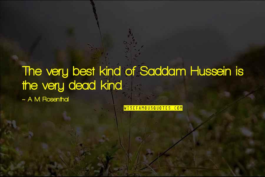 Brad Leone Quotes By A. M. Rosenthal: The very best kind of Saddam Hussein is Brad Leone Quotes By A. M. Rosenthal: The very best kind of Saddam Hussein is