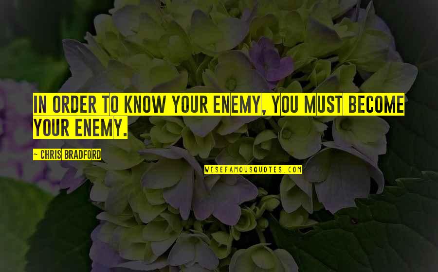 Bradford Quotes By Chris Bradford: In order to know your enemy, you must