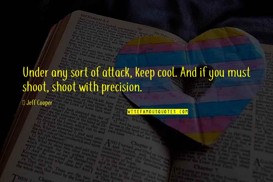 Bradley Chalkers Quotes By Jeff Cooper: Under any sort of attack, keep cool. And