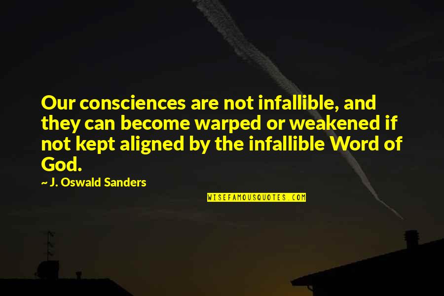 Bradstone Walling Quotes By J. Oswald Sanders: Our consciences are not infallible, and they can
