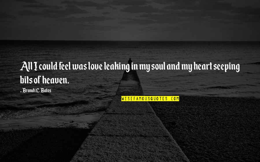 Brahmacharini Navratri Quotes By Brandi L. Bates: All I could feel was love leaking in