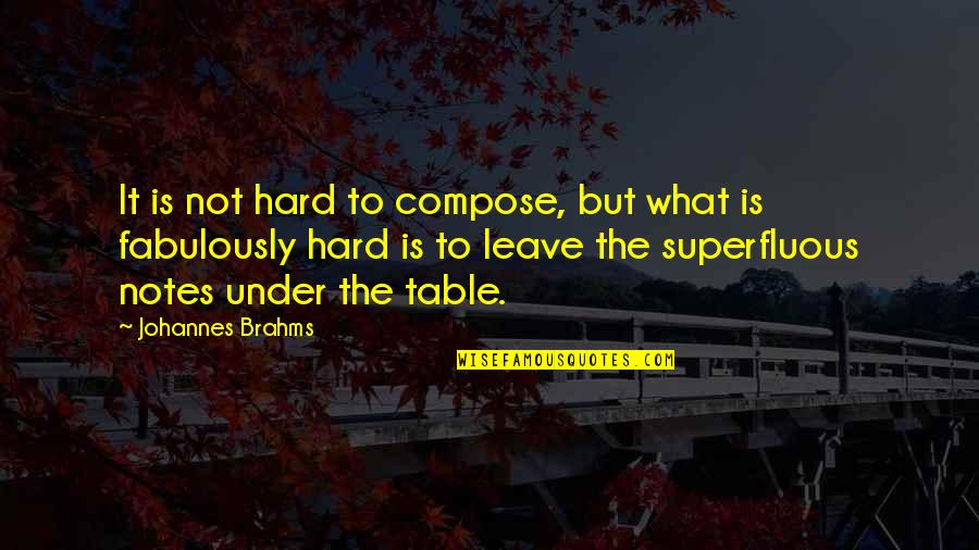 Brahms Quotes By Johannes Brahms: It is not hard to compose, but what