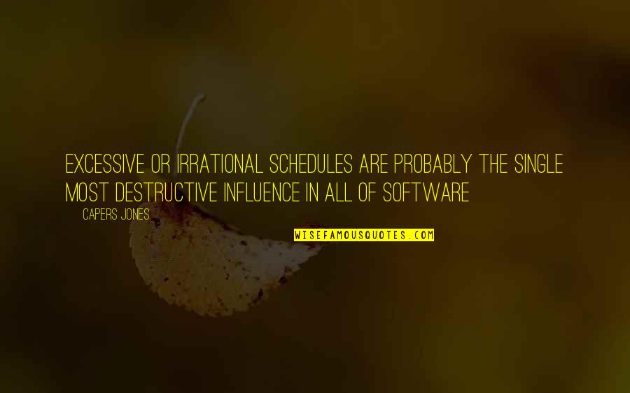 Brahms Violin Quotes By Capers Jones: Excessive or irrational schedules are probably the single