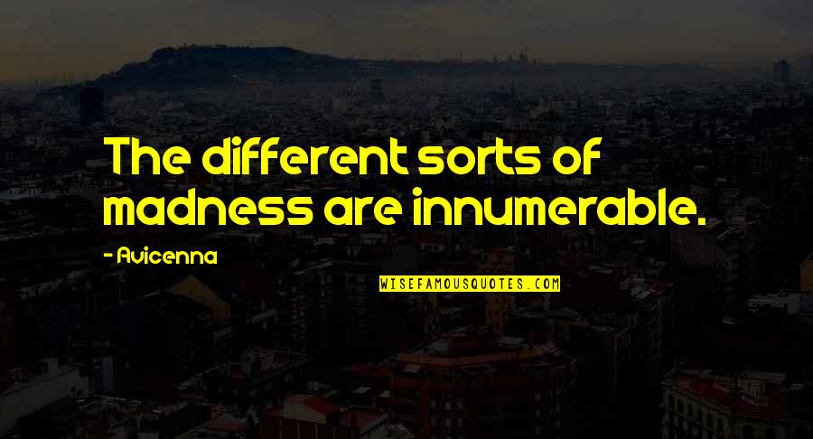 Brain Education Quotes By Avicenna: The different sorts of madness are innumerable.